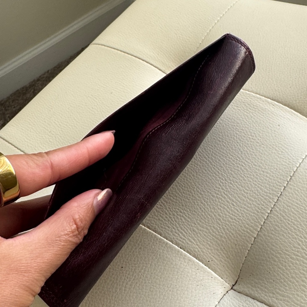 Givenchy Vintage Burgundy Leather Long Wallet - Picture 10 of 12